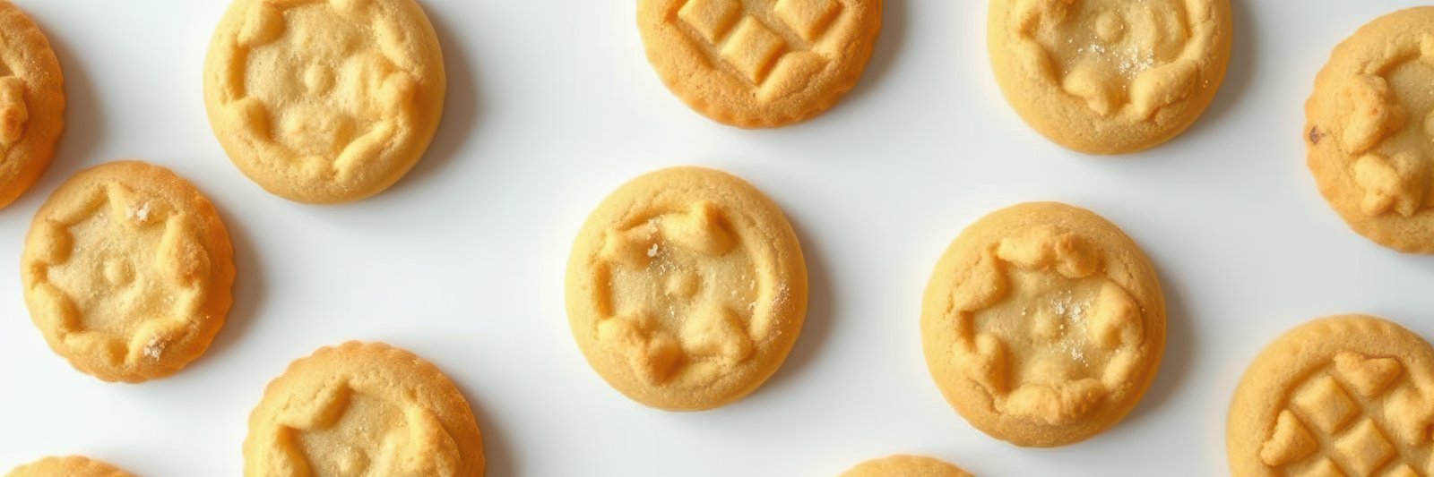 Deliciously baked cookies arranged neatly on a white surface ready for serving or sharing with friends and family